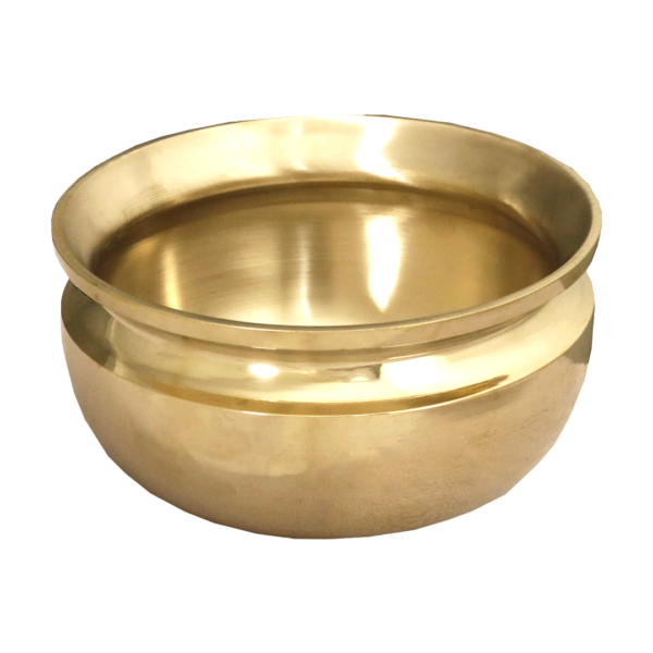 Pure Brass Handi Bronze Pana/Vengala Chatti Gold | Traditional Cooking & Serving Vessel  (Unity Handicrafts)