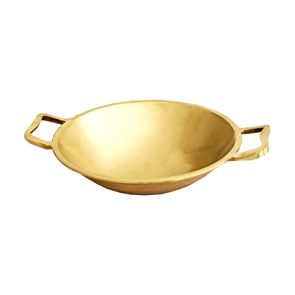 Pure Brass Appachatty with Handle - Traditional Handcrafted Cookware" (Unity Handicrafts)
