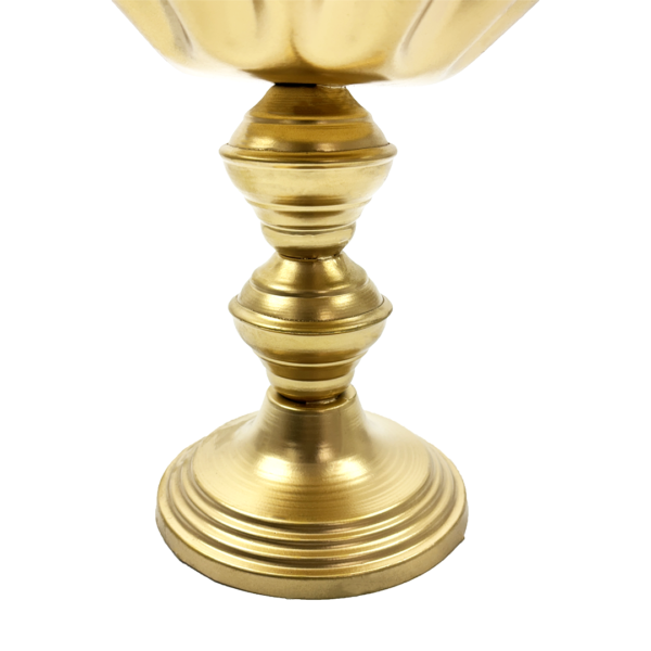 Elegant Handcrafted Gold Decorative Pedestal Fruit Bowl – Handcrafted Centerpiece Gold (Unity Handicrafts)