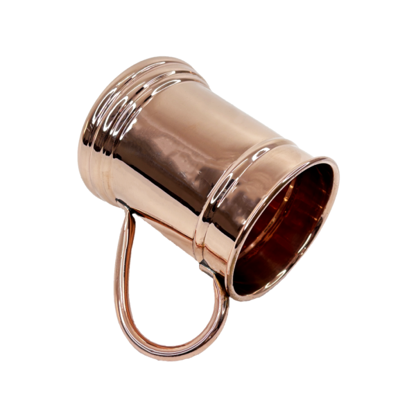 Barrel-Style Ring Copper Mug | Vintage Moscow Mule Mug | 400ml | Handmade (Unity Handicrafts )
