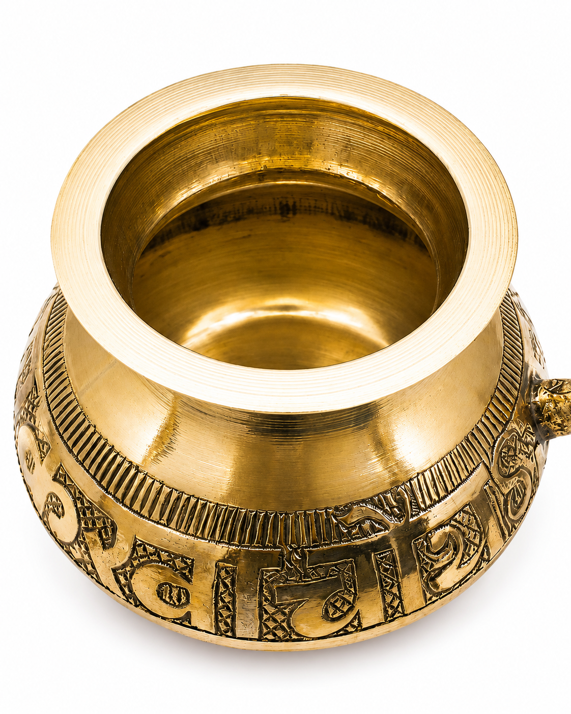 Traditional Brass Karva Pot for Hindu Puja & Home Temple