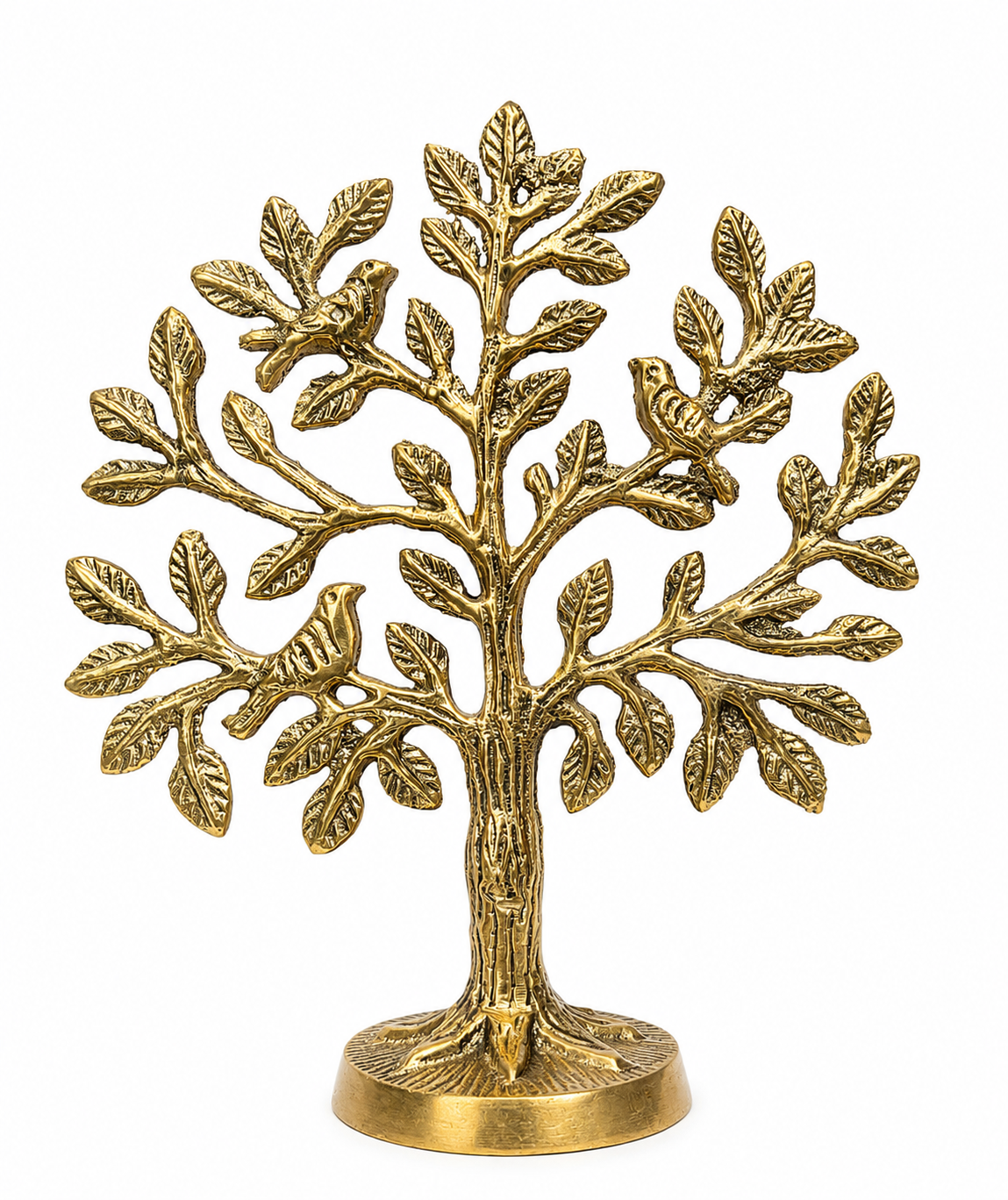 Handcrafted Brass Tree of Life Decorative Showpiece with Birds, brass home decor, luxury brass handicraft, premium gift item for housewarming, wedding, anniversary and office decoration"